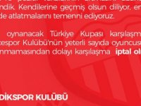 PENDİKSPOR'DAN MAÇ İPTALİ DUYURUSU