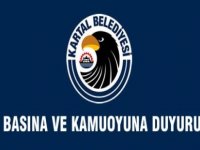 KARTAL BELEDİYE BAŞKANLIĞI'NDAN KAMUOYUNA DUYURU