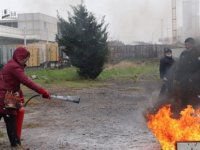 TAMGA ULUSLARARASI ARAMA KURTARMA DERNEĞİ'NDEN YANGIN SÖNDÜRME TATBİKATI