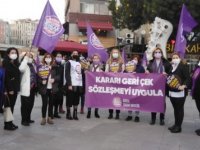 İSTANBUL SÖZLEŞMESİNİN İPTAL EDİLMESİ KARTAL'DA PROTESTO EDİLDİ