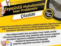 TEPEÜSTÜ MAHALLESİ'NE İMAR MÜJDESİ