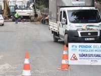 PENDİK'TE 5 AYRI BÖLGEDE  YAĞMUR SUYU KANAL İMALATI DEVAM EDİYOR