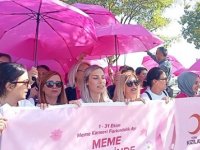 KARTAL'DA PEMBE PATİKA YÜRÜYÜŞÜ İLE MEME KANSERİNE DİKKAT ÇEKİLDİ