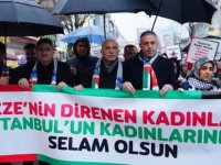 DÜNYA KADINLAR GÜNÜ’NDE GAZZE İÇİN YÜRÜDÜLER