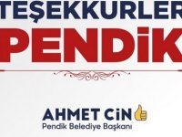 BAŞKAN AHMET CİN'DEN PENDİKLİLERE TEŞEKKÜR