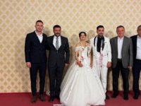 GAZETECİ SAKİ AKYÜZ'ÜN OĞLU TAHA AKYÜZ ELİF TÜZEK İLE DÜNYAEVİNE GİRDİ