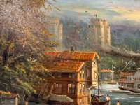 İSTANBUL’UN TARİHİ DOKUSU VE RENKLERİNİ TUVALE AKTARDI