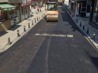 PENDİK ÇARŞIDA ASFALT SERİMİ BAŞLADI