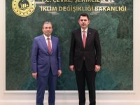 BAŞKAN AHMET CİN'DEN ÇEVRE VE ŞEHİRCİLİK BAKANI MURAT KURUM'A NEZAKET ZİYARETİ