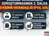 USULSÜZ VATANDAŞLIK SORUŞTURMASINDA İKİNCİ DALGA: 1.0070 KİŞİNİN VATANDAŞLIĞI İPTAL EDİLİYOR